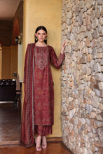 Serene by Mohagni Rust Maroon Khaddar 3Pc Winter Suit SBM7