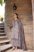 Serene by Mohagni Taupe Grey Khaddar 3Pc Winter Suit SBM4