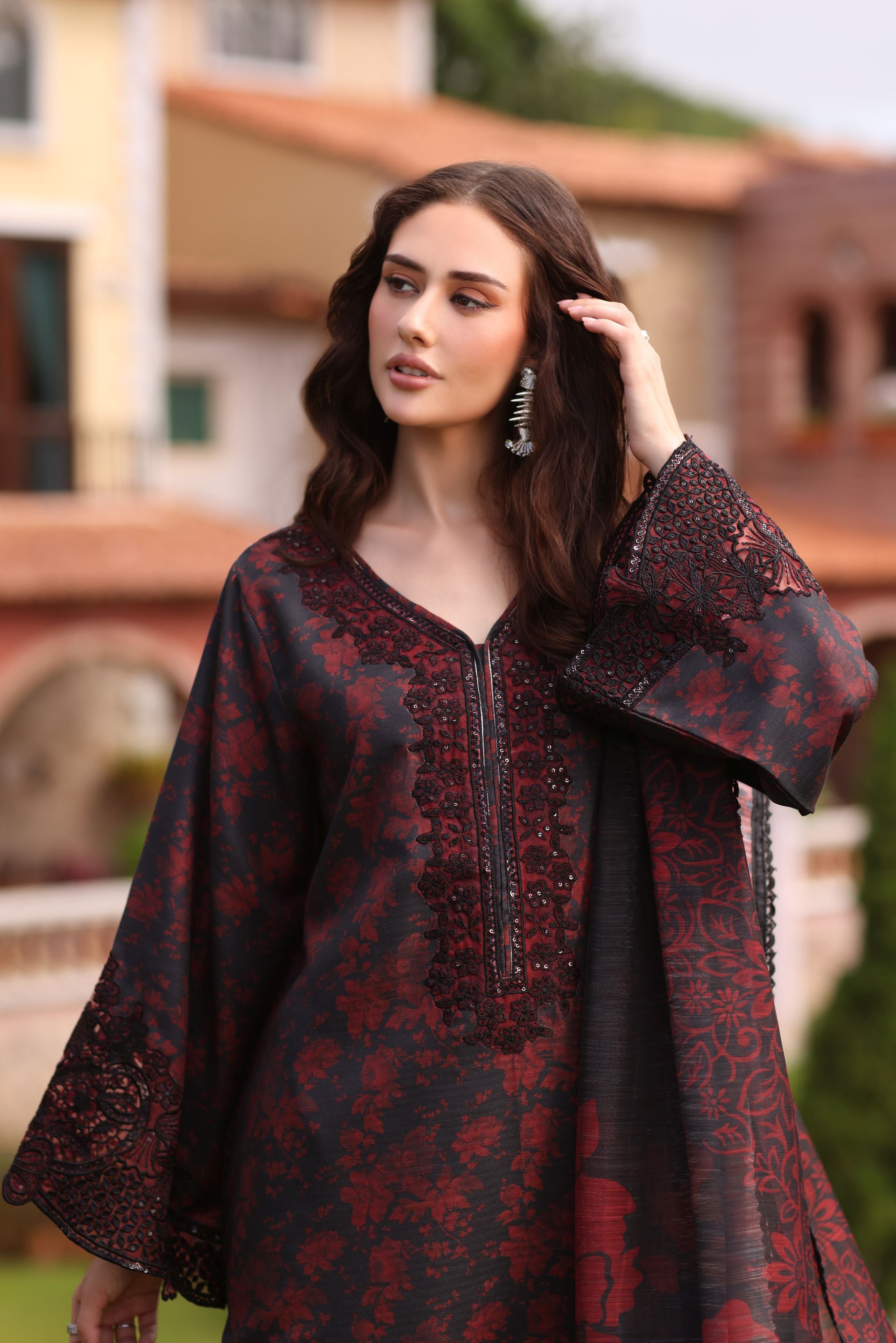 Serene by Mohagni Black Khaddar 3Pc Winter Suit SBM9