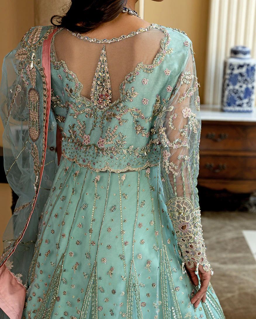 Mushq 3pc Mint Green Formal Lehenga Dress – Bindu
