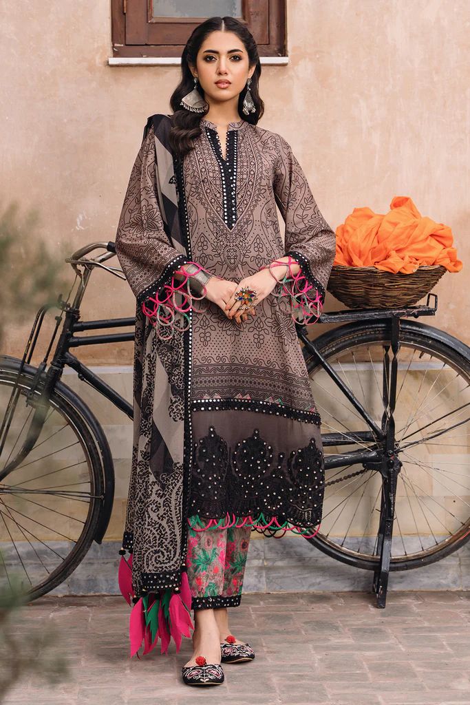 Charizma 3PC Chunri Embroidered Lawn CH4-01
