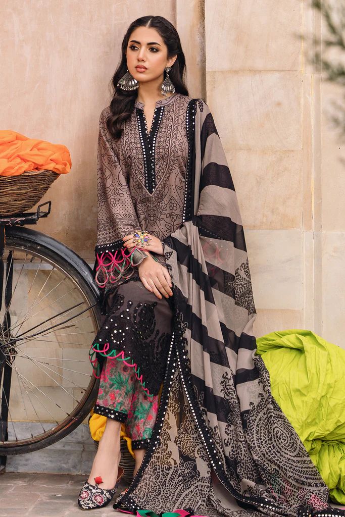 Charizma 3PC Chunri Embroidered Lawn CH4-01
