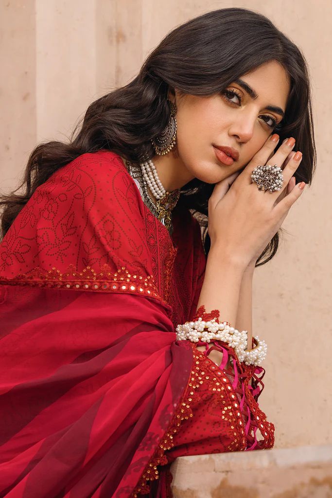 Charizma 3PC Chunri Embroidered Lawn CH4-04