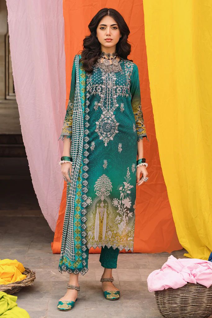 Charizma 3PC Chunri Embroidered Lawn CH4-07