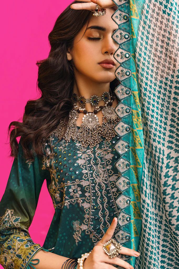 Charizma 3PC Chunri Embroidered Lawn CH4-07
