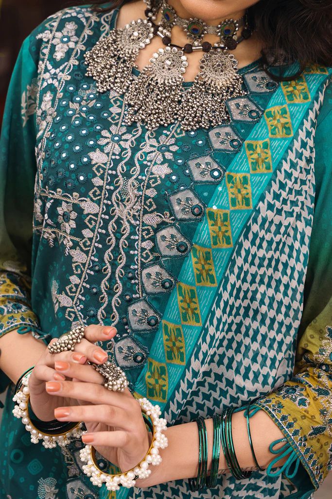 Charizma 3PC Chunri Embroidered Lawn CH4-07