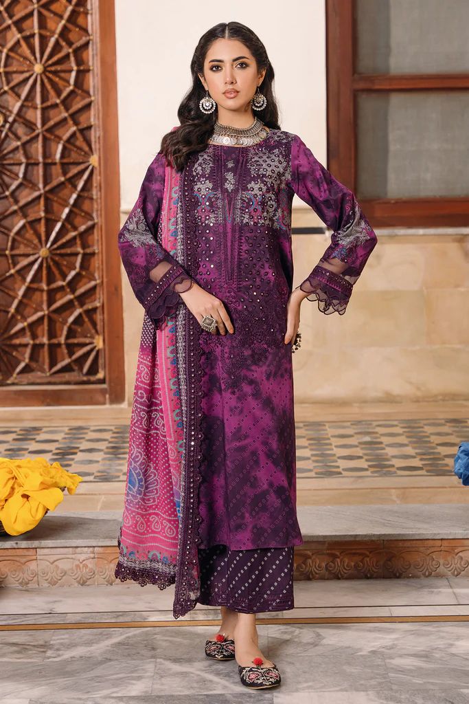 Charizma 3PC Chunri Embroidered Lawn CH4-08