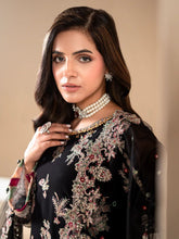 Sakeena Noire Embroidered Chiffon 3 Piece Suit – NSH3