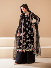 Sakeena Noire Embroidered Chiffon 3 Piece Suit – NSH3