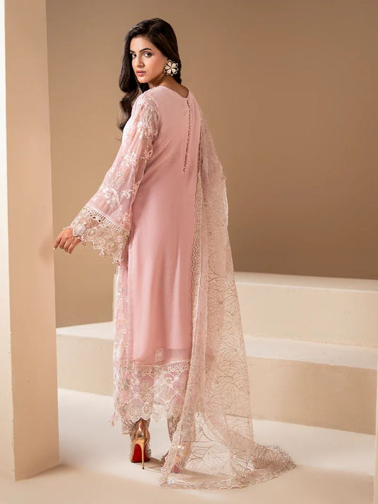 Sakeena Noire Embroidered Chiffon 3 Piece Suit – NSH4