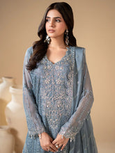 Sakeena Noire Embroidered Chiffon 3 Piece Suit – NSH7