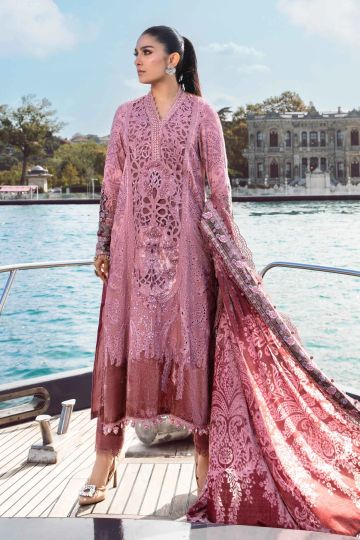 Maria B Winter Linen Collection Ash Pink DL-1106
