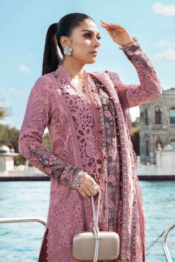 Maria B Winter Linen Collection Ash Pink DL-1106