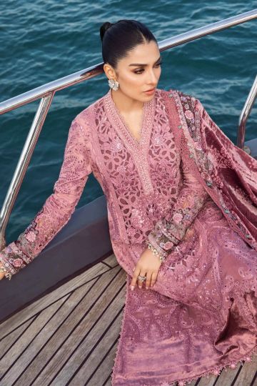 Maria B Winter Linen Collection Ash Pink DL-1106