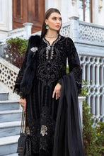 Maria B Winter Linen Collection Black & Gold DL-1111