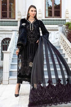Maria B Winter Linen Collection Black & Gold DL-1111