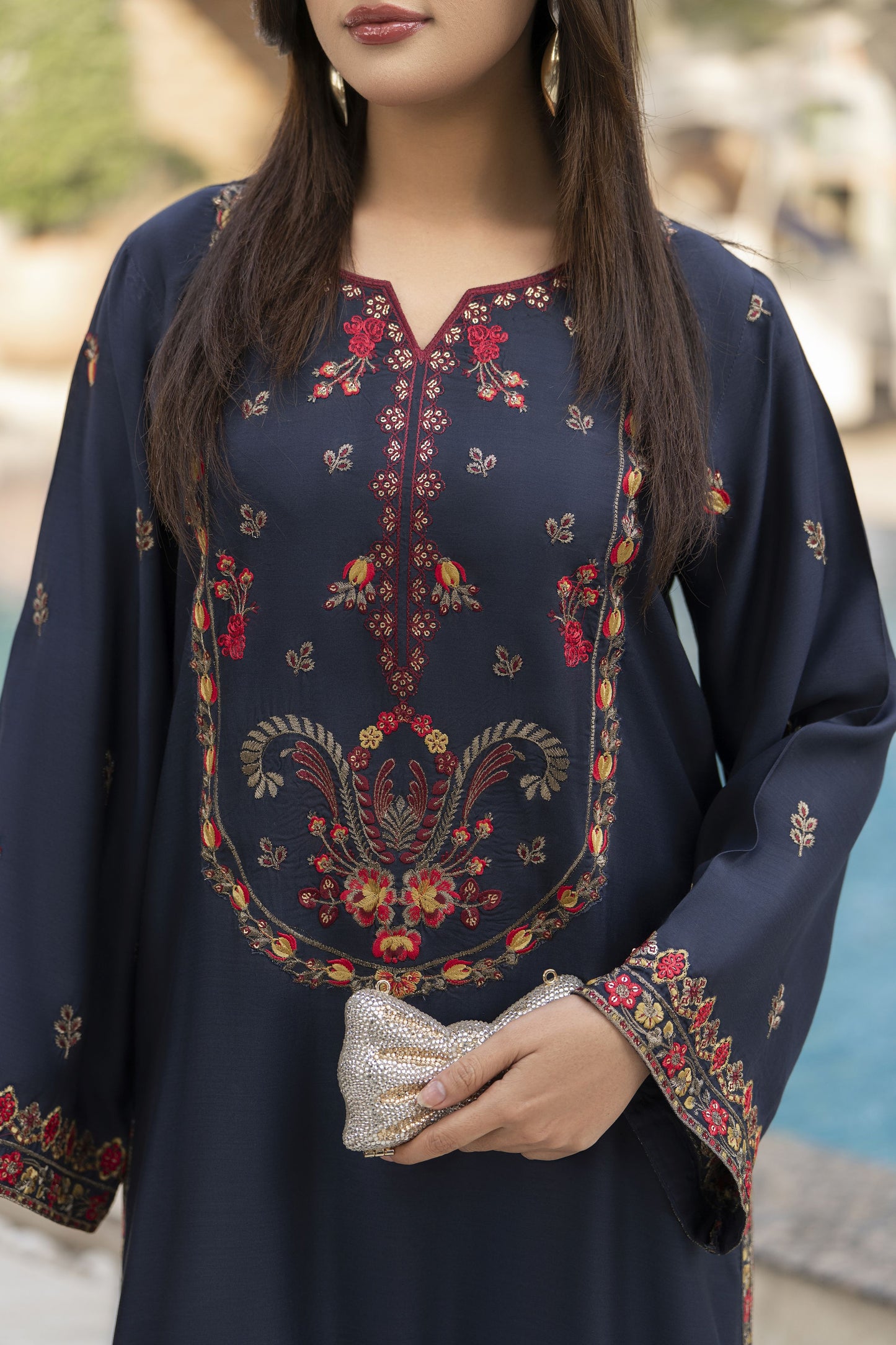 Glow by Hemline – Embroidered Viscose Ready to Wear 2PC Suit Glow6