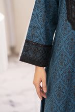 Miski FrostFit – Teal & Black Embroidered Dhanak 2pc Long Dress FFM8