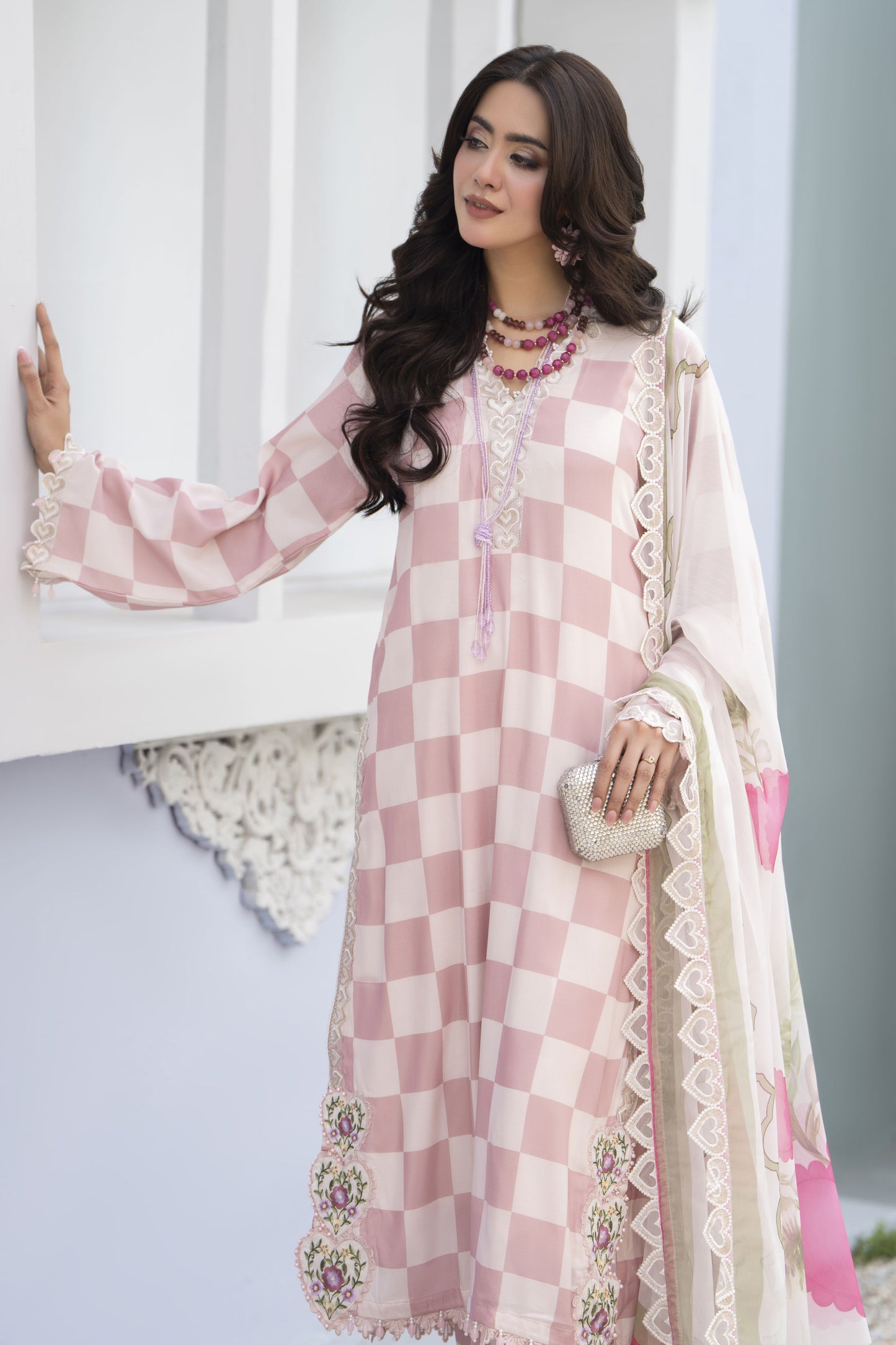 3pc Printed & Embroidered Summer Lawn Suit with Chiffon Dupatta RES5