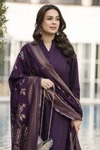 Purple Dhanak Long Dress with Multani Winter Shawl by Gul Warun GSR5