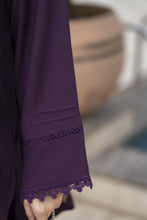 Purple Dhanak Long Dress with Multani Winter Shawl by Gul Warun GSR5