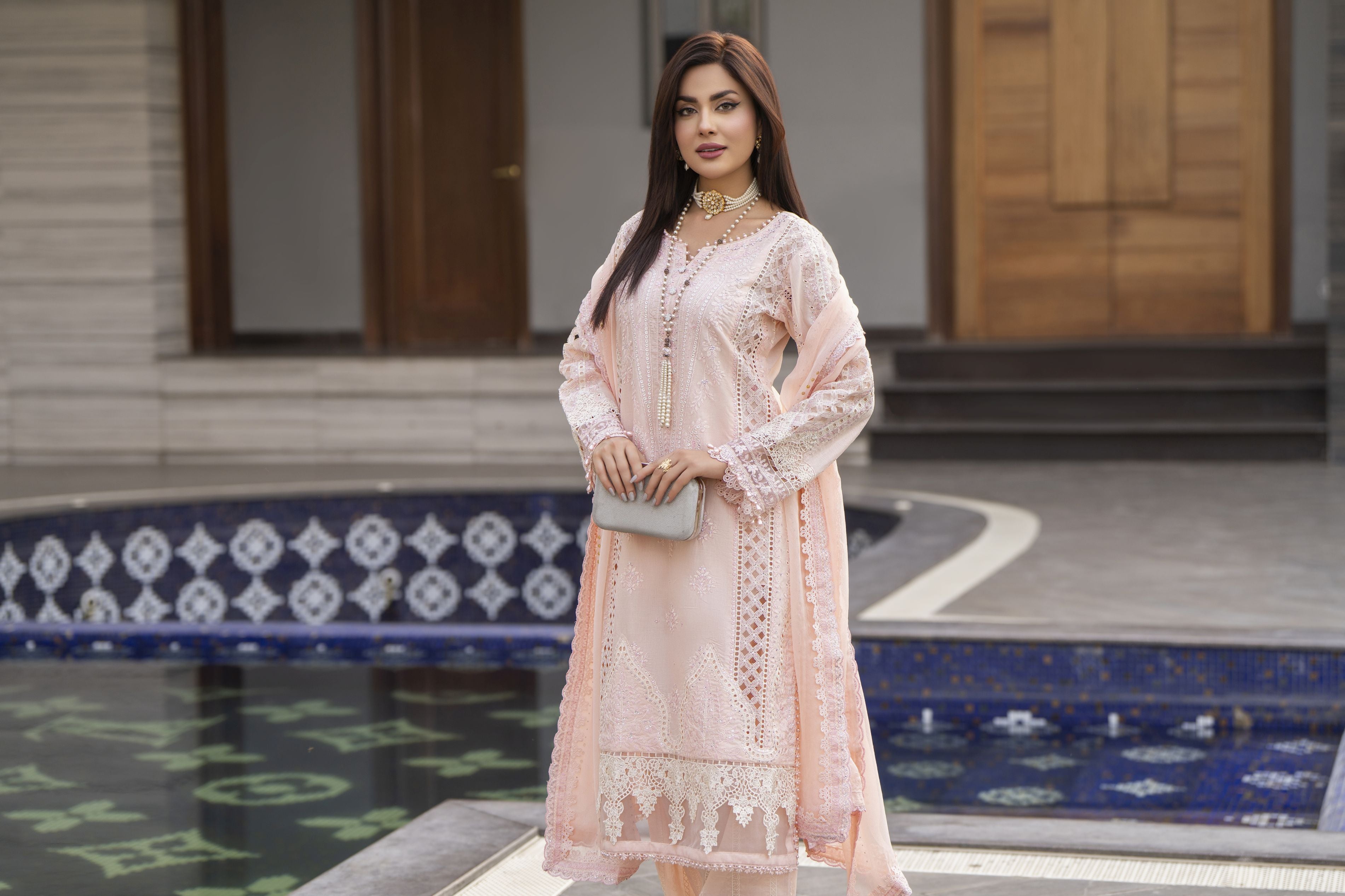 Raabtaa – A Silver Affair | Blush Pink Farshi Shalwar Womenswear SRS02