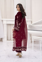 Makhmal by Gul Warun Maroon 3pc Velvet Embroidered Suit MBG10
