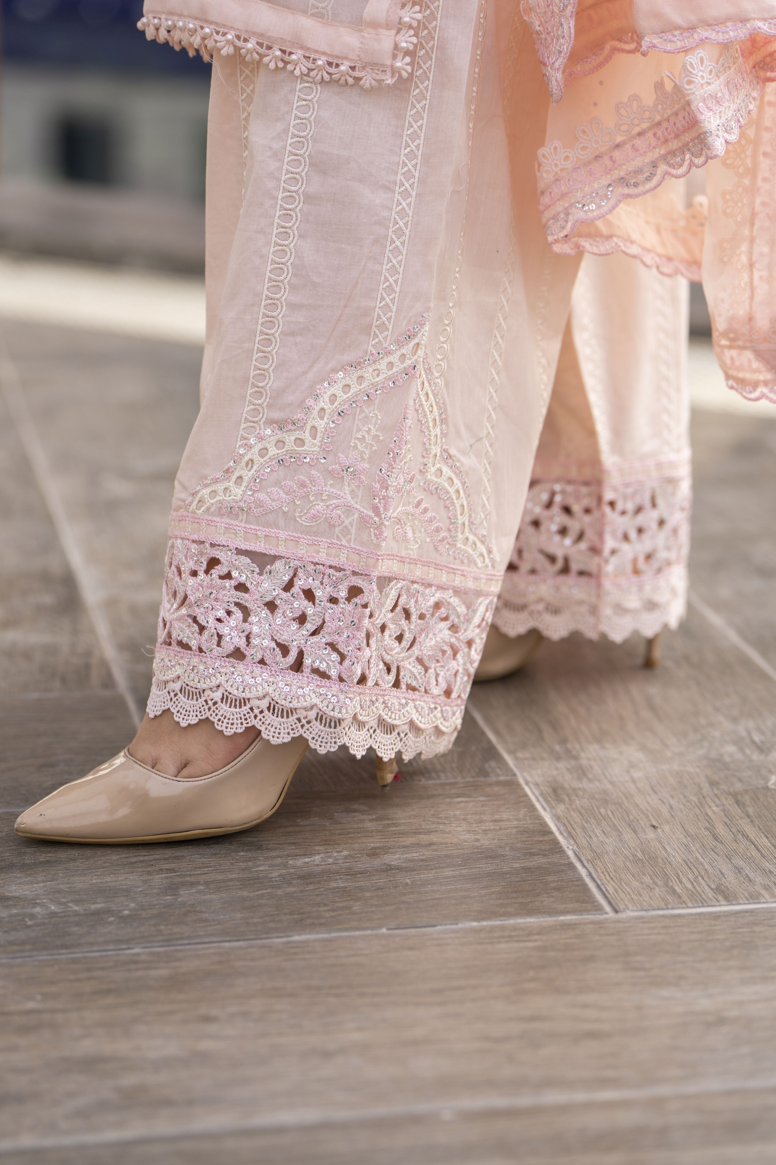 Raabtaa – A Silver Affair | Blush Pink Farshi Shalwar Womenswear SRS02