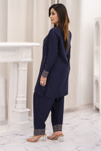 Miski FrostFit – Navy Embroidered Dhanak 2pc Pakistani Dress FFM6