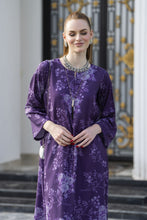 Sakeena Sheen Purple Floral Printed Poly Raw Silk 2pc Kaftan – SHH3