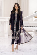 Makhmal by Gul Warun Deep Purple 3pc Velvet Embroidered Suit MBG9