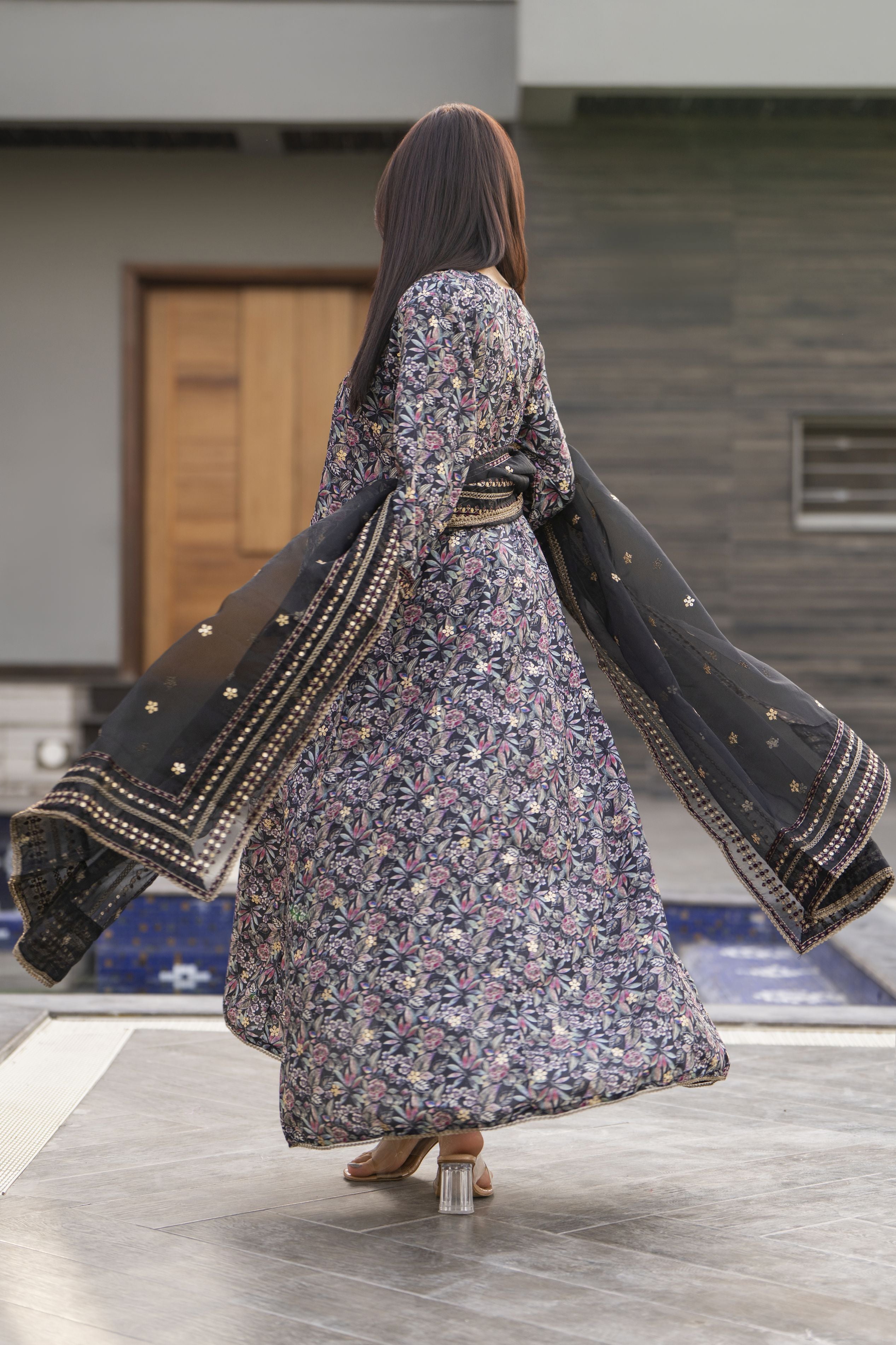 Mohagni 3pc Ready to Wear Silk Lawn Frock 2025 Collection Muse15