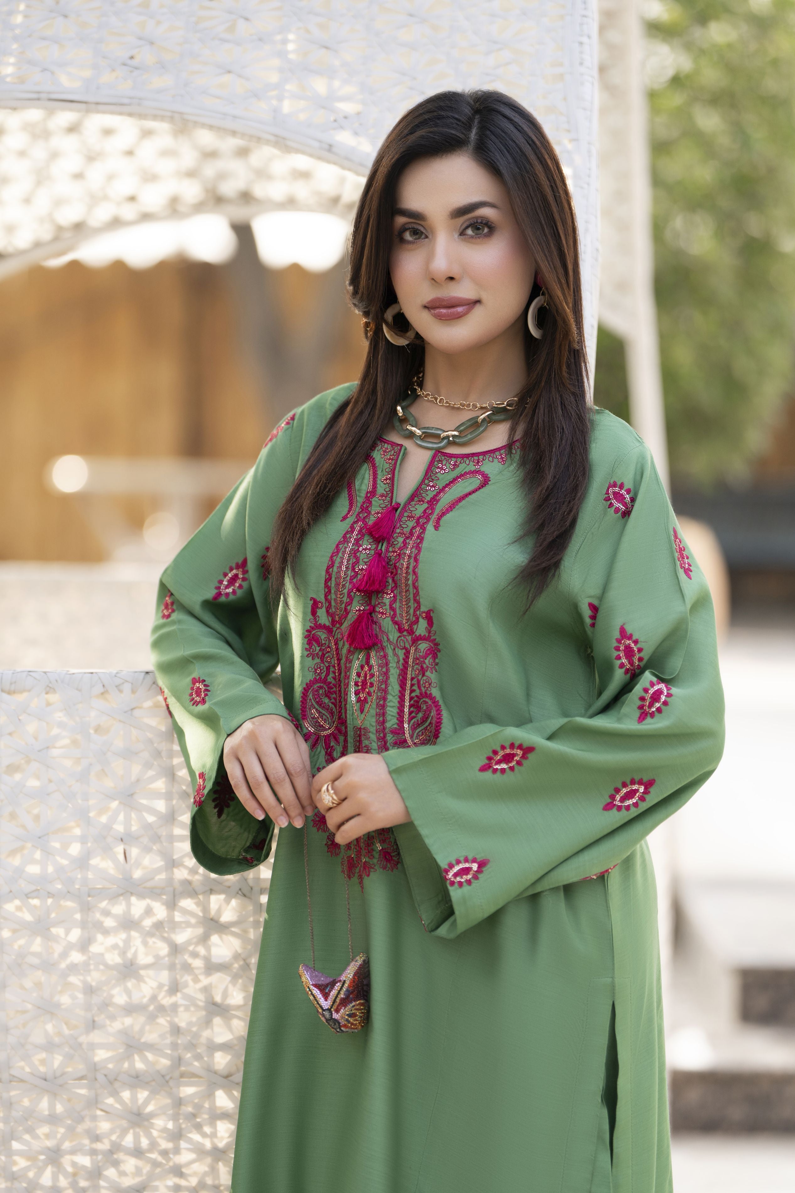 Glow by Hemline – Embroidered Viscose Ready to Wear 2PC Suit Glow4