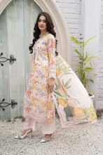 3pc Printed & Chikankari Embroidered Lawn Suit with Chiffon Dupatta RES8