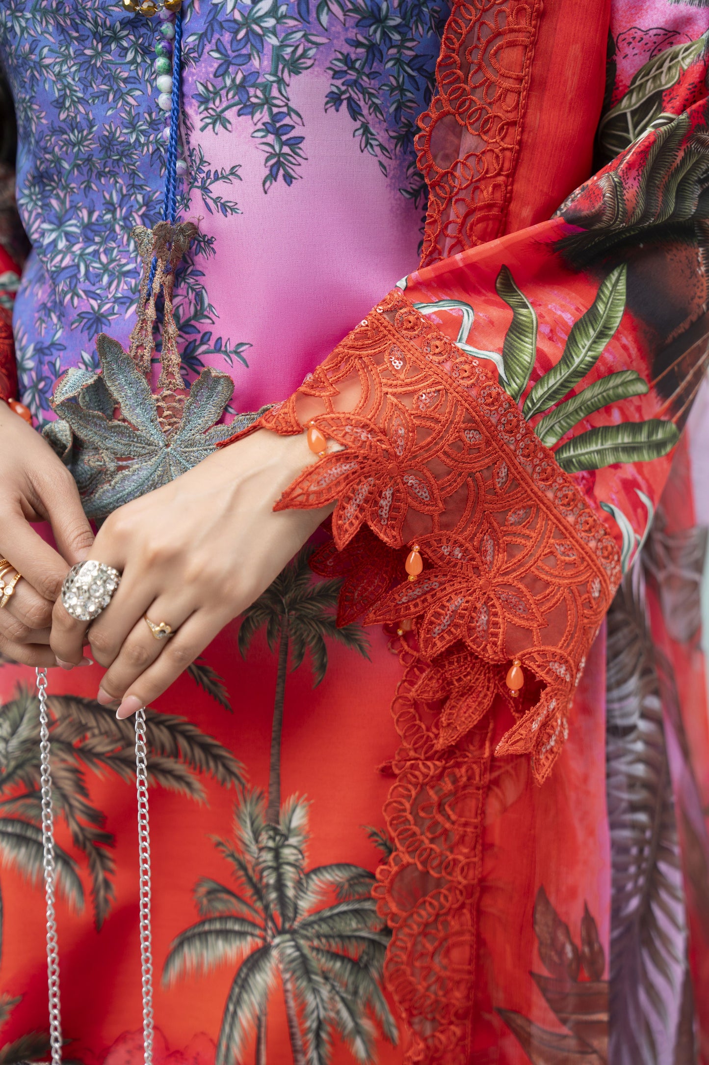 3pc Printed Summer Lawn Suit with Chiffon Dupatta by Silver RES3
