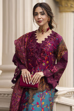 Arwah Embroidered Digital Printed Grip Dress with Velvet Accents SSA20