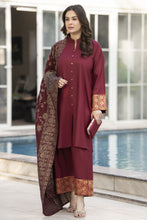 Maroon Dhanak Winter Outfit & Multani Shawl by Gul Warun GSR1