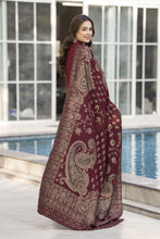 Maroon Dhanak Winter Outfit & Multani Shawl by Gul Warun GSR1