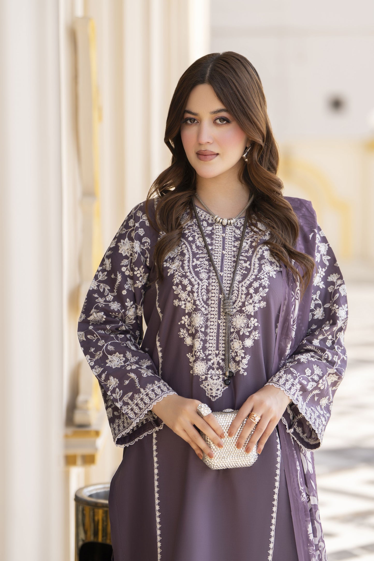 Khushi by Silver Plum 3pc Embroidered Cotton Ready to Wear Suit KBS2
