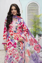 3pc Printed & Chikankari Embroidered Lawn Suit with Chiffon Dupatta RES6