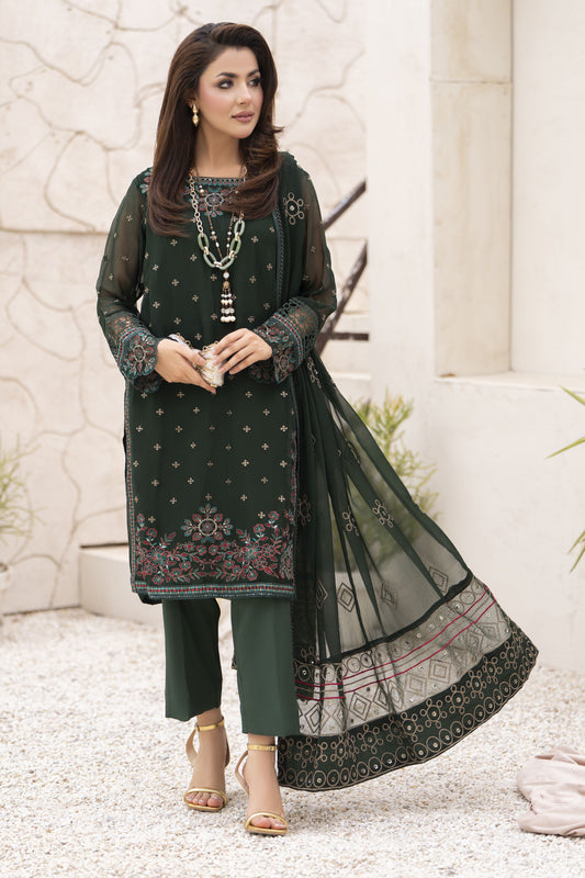 Zareen by Gul Warun 3pc Chiffon Embroidered Suit – ZGW9