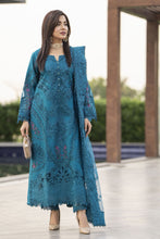 Raabtaa – A Silver Affair | Teal Blue Embroidered Designer Women Suit SRS03