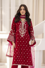 Makhmal by Gul Warun Shocking Pink 3pc Velvet Embroidered Suit MBG2