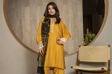 Aleezay 3pc Mustard Viscose Suit with Black Jacquard Dupatta – JAL4