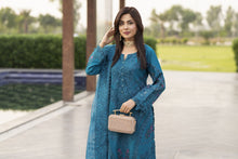 Raabtaa – A Silver Affair | Teal Blue Embroidered Designer Women Suit SRS03