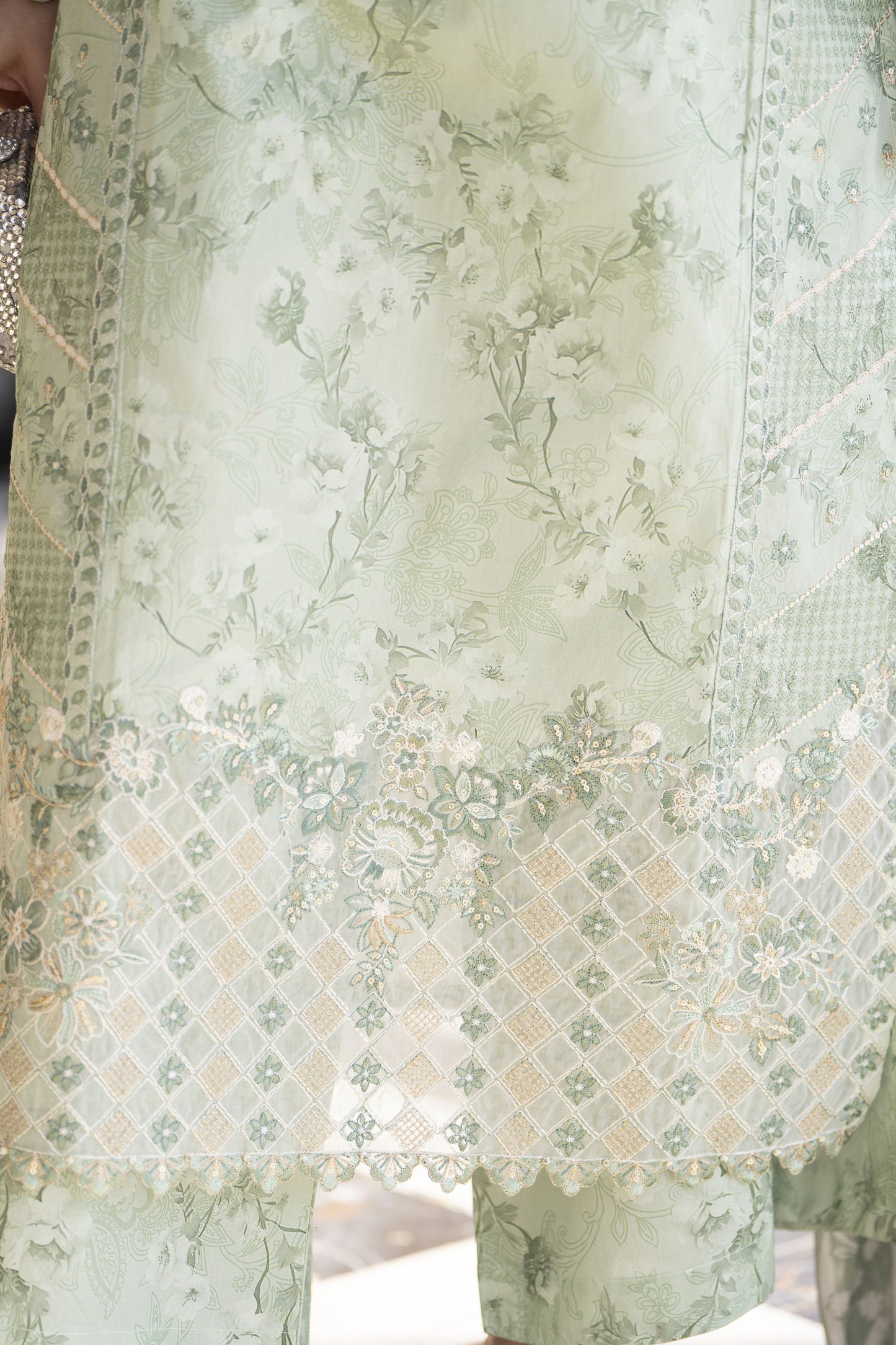 Khushi by Silver Mint 3pc Cotton Long Shirt Ready to Wear Suit KBS3