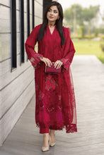 Raabtaa – A Silver Affair | Maroon Cutwork women's Dress SRS04