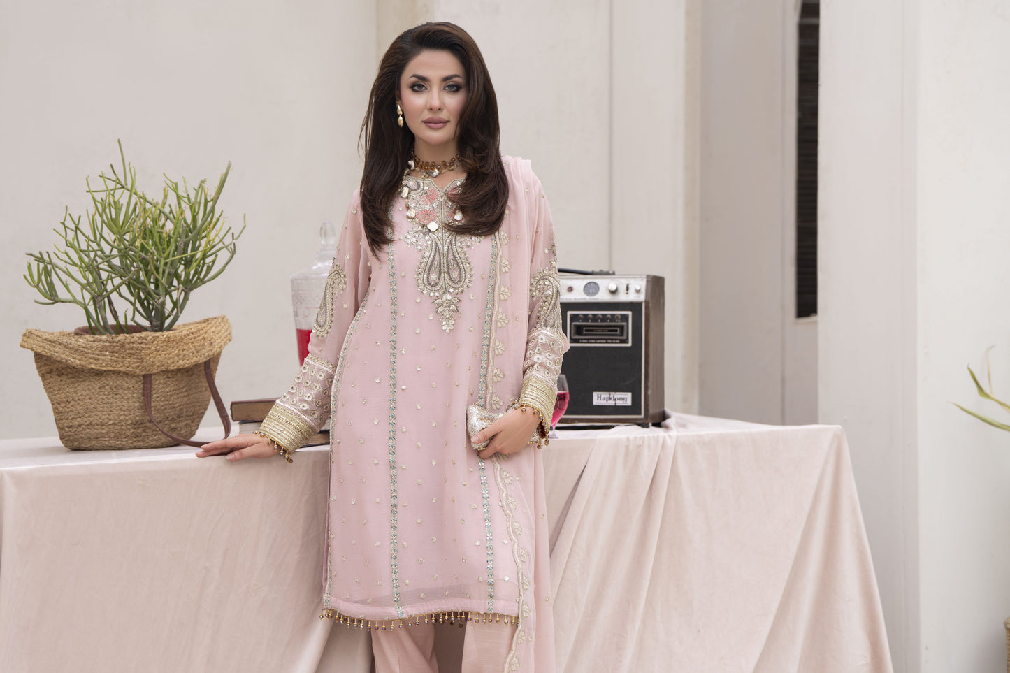 Zareen by Gul Warun 3pc Chiffon Ready to Wear Embroidered Suit – ZGW8