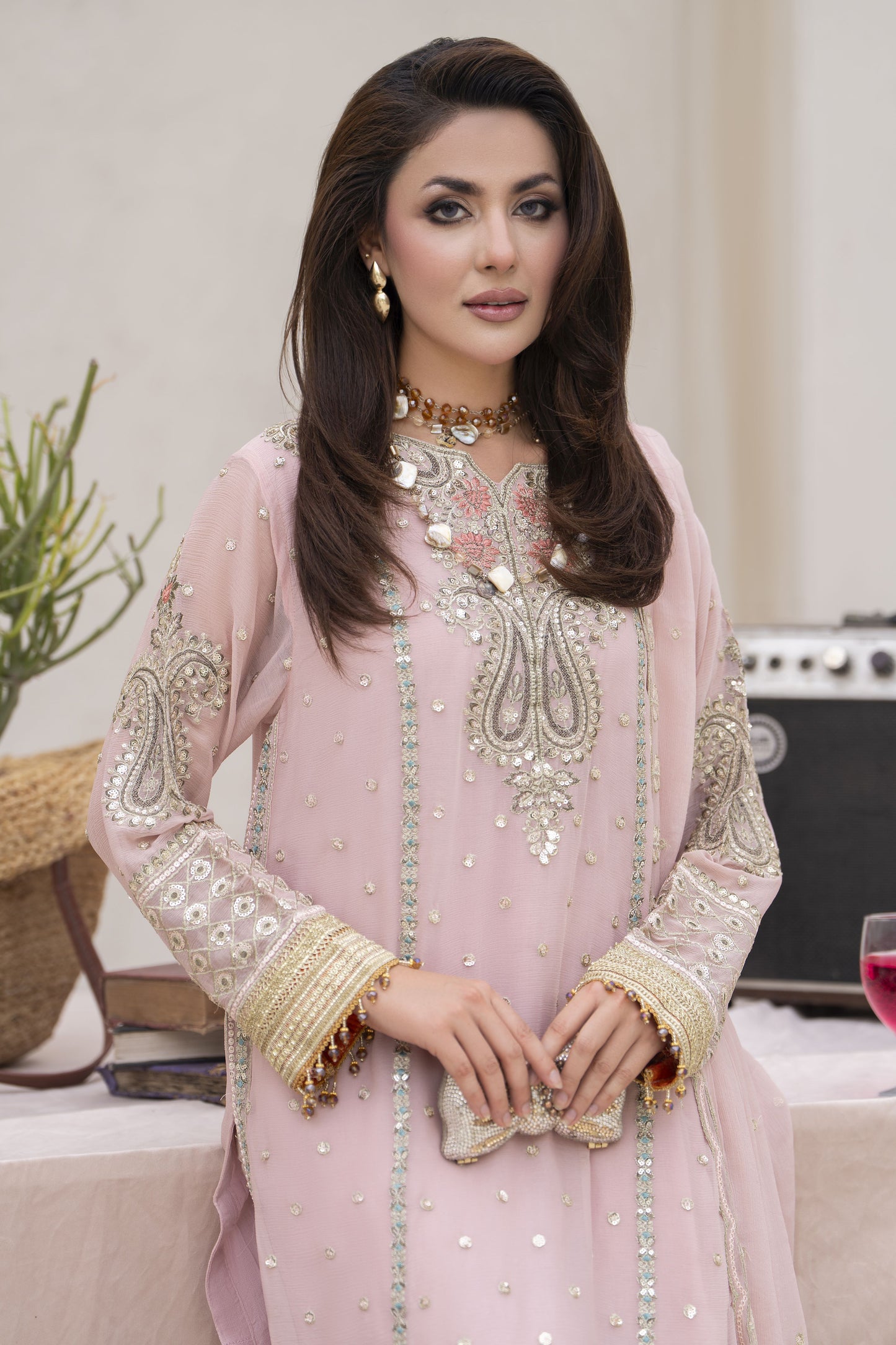 Zareen by Gul Warun 3pc Chiffon Ready to Wear Embroidered Suit – ZGW8