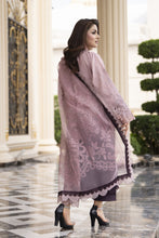 Arwah Aureen AA11 3pc Embroidered Cotton Long Suit with Organza Dupatta